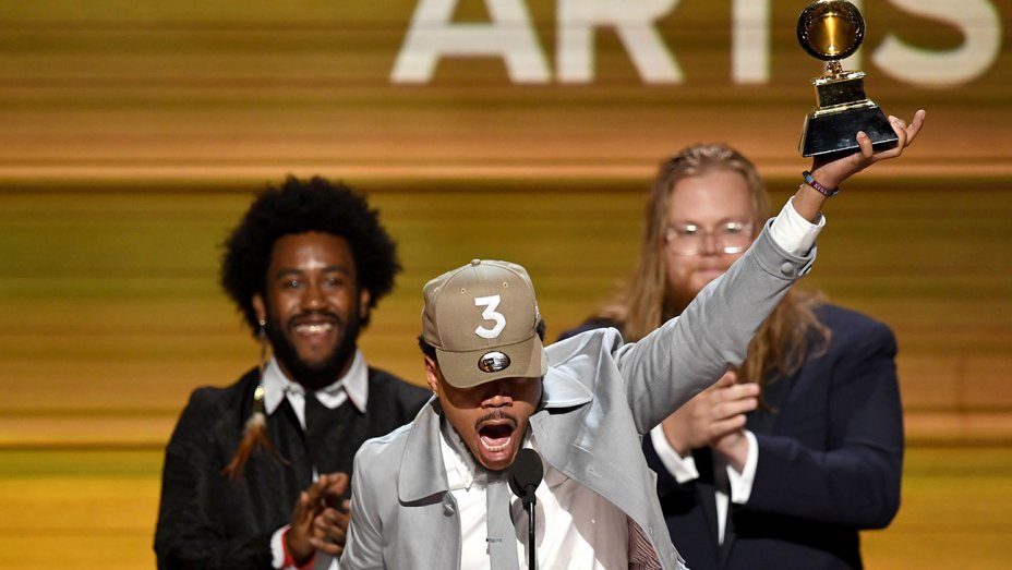 Chance with his Grammy